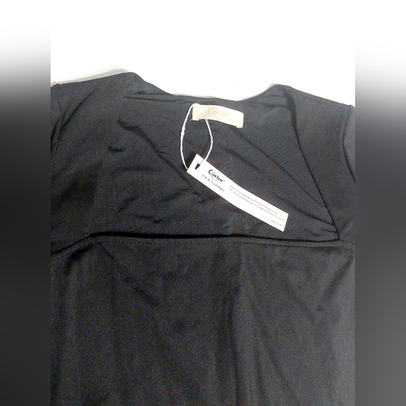 QINSEN Womens Sexy Square Neck Long Sleeve Full Length Bodycon Stretch Size XL - Picture 6 of 12